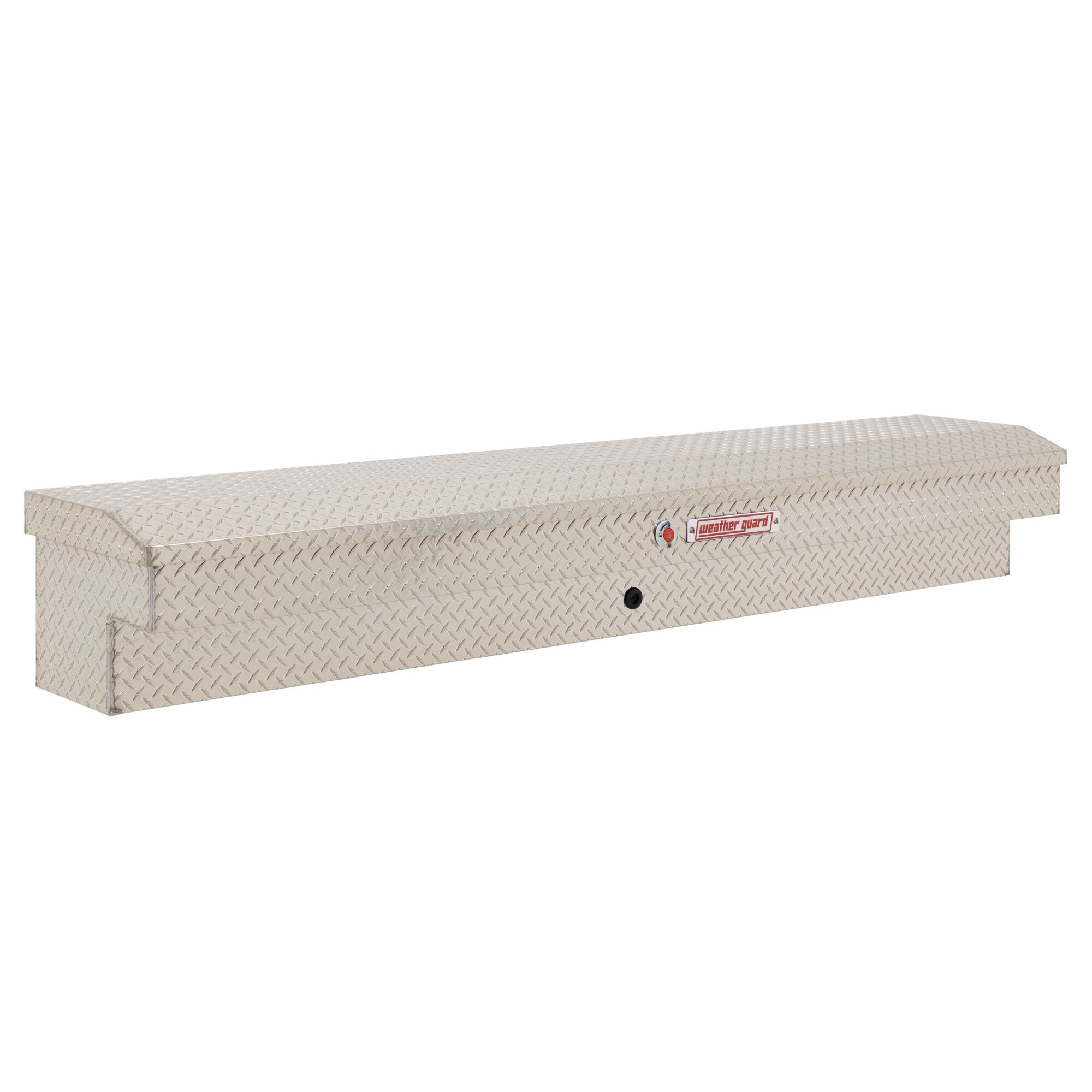 Weather Guard, 87in. Lo-Side Box, Aluminum, Clear, Width 87 in, Material Aluminum, Color Finish Diamond Plate Silver, Model# 164-0-04